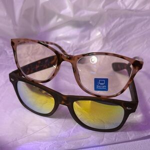 Blair Blue Light & Max Studio Tortoise Shell 1.5+ Readers & Sunglasses Set